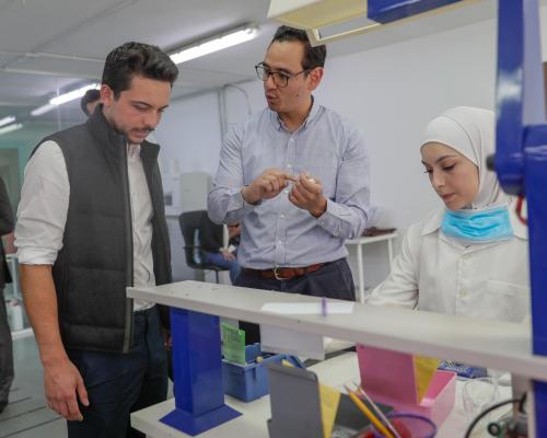 Crown Prince visits leading Jordanian start-up on Labour Day