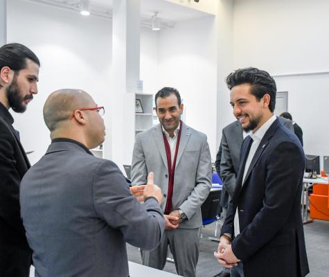 ولي العهد يطلع على نشاطات "مركز التميز للريادة والابتكار" التابع لجامعة الحسين التقنية