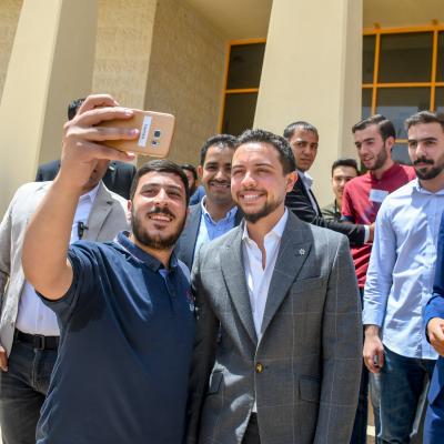 Crown Prince visits Al Hussein bin Talal University, addresses students