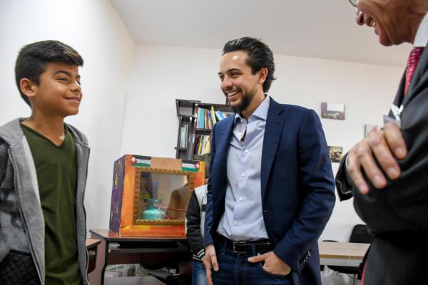 Crown Prince visits Creativity Club, Karak Castle