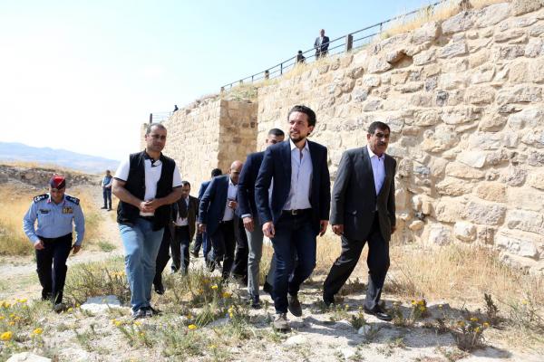 Crown Prince visits Creativity Club, Karak Castle