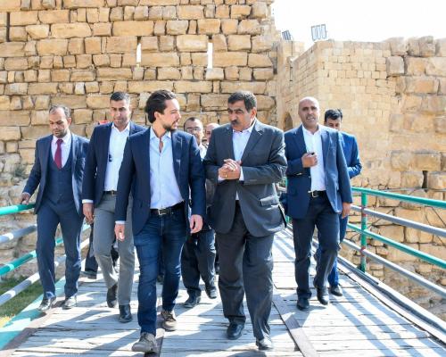 Crown Prince visits Creativity Club, Karak Castle