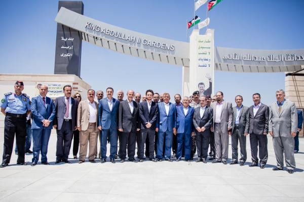 سمو ولي العهد يفتتح حدائق الملك عبدﷲ الثاني في محافظة إربد