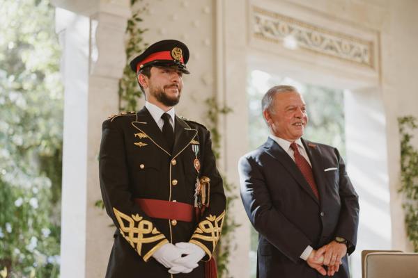 قصر زهران يشهد عقد قران الأمير الحسين والأميرة رجوةُ الحسين